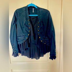 Free people romantic vintage peplum jacket xs
